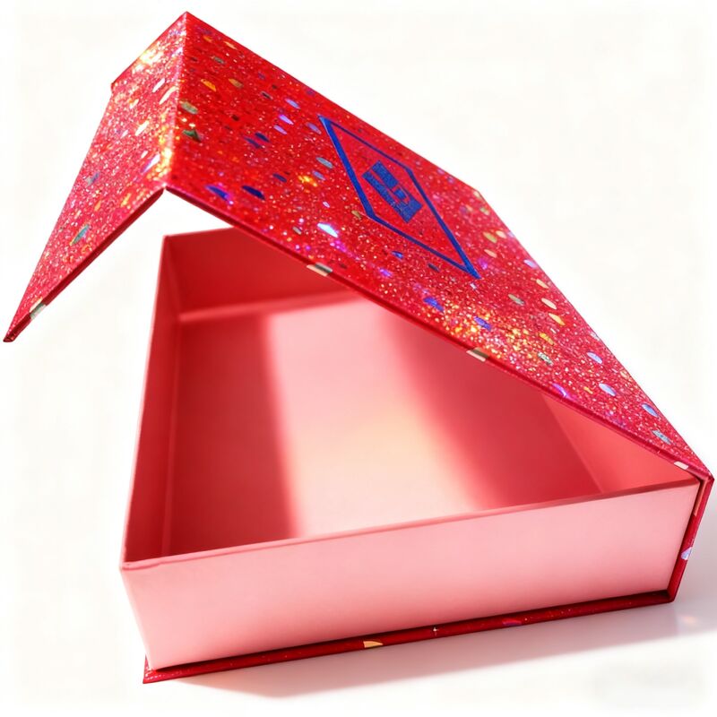 Τυπικό χειροποίητο μαγνητικό κουτί δώρων με άκαμπτη δομή και ανάγλυφη για πολυτελή συσκευασία