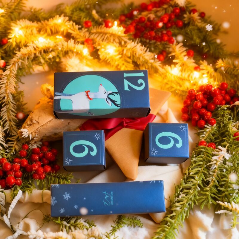 Προσαρμόσιμο κόκκινο χριστουγεννιάτικο χαρτόνια δώρο κουτί με κάλυμμα και βάση για χονδρικό και λιανικό εμπόριο