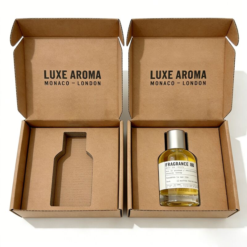 Περιβαλλοντικά φιλικό Custom Printed Perfume Packaging Box με εσωτερική εισαγωγή για μπουκάλι 50ml Wholesale OEM