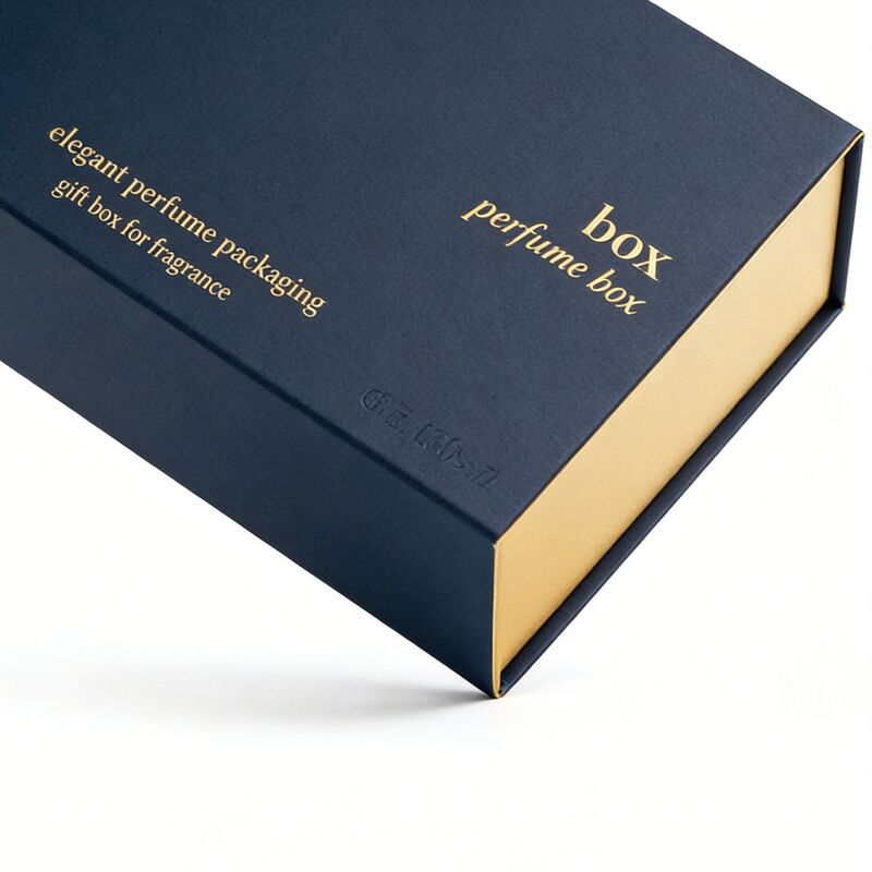 Προσαρμοσμένο κουτί συσκευασίας αρωμάτων με μαγνητικό κλείσιμο και χρυσοτυπία για πολυτελή σετ δώρων