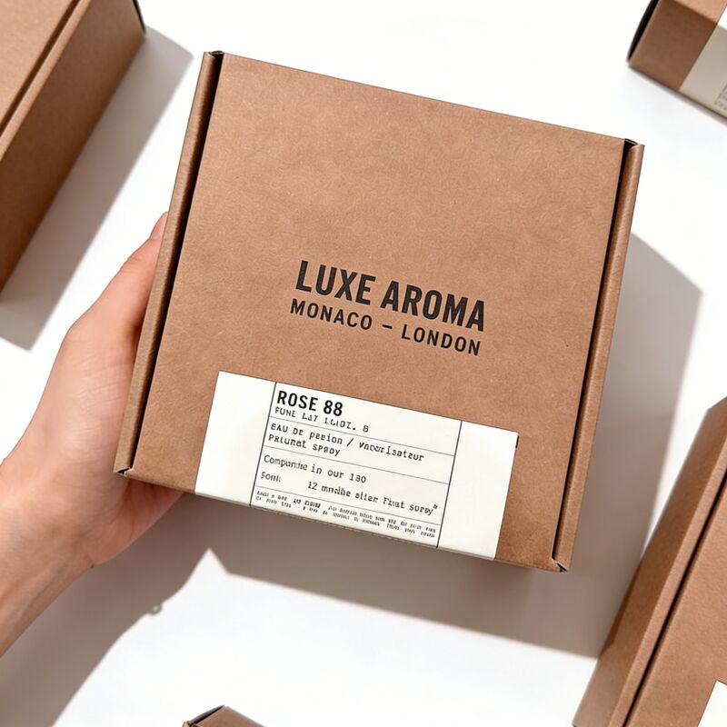 Περιβαλλοντικά φιλικό Custom Printed Perfume Packaging Box με εσωτερική εισαγωγή για μπουκάλι 50ml Wholesale OEM