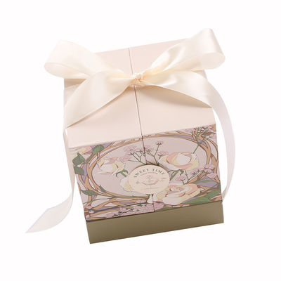 Γαμήλιων Scented κεριών κιβώτιο δώρων πολυτέλειας χαρτονένιο με την κορδέλλα